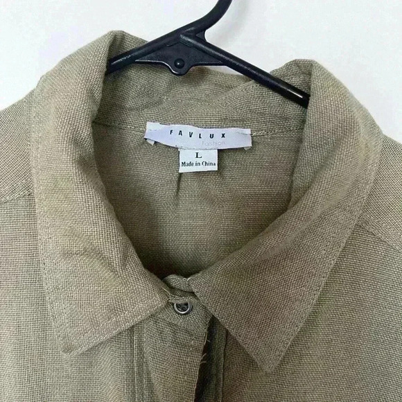 FAVLUX FASHION Long Sleeve‎ V-Neck Top Women Size Large 100%Rayon - Picture 2 of 4